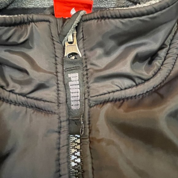 Boys Puma Fleece and Nylon Zip Front Jacket - Picture 7 of 9